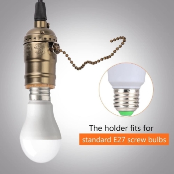 Vintage lampa wisząca E27 z przełącznikiem z łańcuszkiem [13030000329]